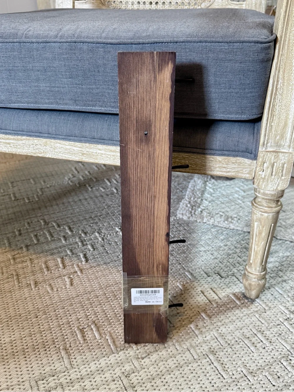 Weathered Wood Wall Hanger with Hooks